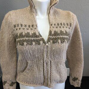 Abercrombie & Fitch 100% Wool Zip Up Hoodie Jacket Girls Youth Large